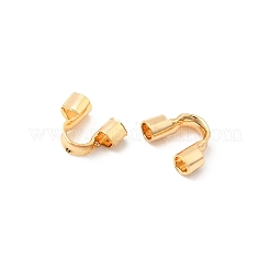 真鍮製U字カンU字金具  ニッケルフリー  18KGP本金メッキ  5x6.5x2mm  穴：1.5mm&nbsp;KK-F916-07B-G