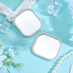 2Pcs Alloy Rhinestones & Glass Makeup Mirror for Phone Cases Phone&nbsp;AJEW-SC0003-75D
