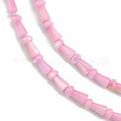 天然淡水シェルビーズ連売り  染めと未染色の混合  キノコ  ミックスカラー  7.5x4mm  穴：0.7mm  約50個/連  14.76インチ（37.5cm）&nbsp;SHEL-G013-02