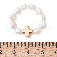 Natural Cultured Freshwater Pearl Finger Rings&nbsp;RJEW-JR01011