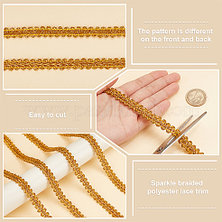 Sparkle Braided Polyester Lace Trim&nbsp;OCOR-WH0079-24A