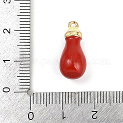 合金エナメルチャーム  ゴールドカラー  トマトソース  20x8.5x9mm  穴：1.4mm&nbsp;PALLOY-R158-05G-05