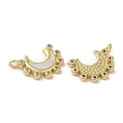 Rack Plating Brass Micro Pave Cubic Zirconia Pendants&nbsp;KK-C052-29G