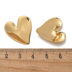 304ステンレススチールスタッドピアス  イオンプレーティング（ip）  ハート  18KGP本金メッキ  22x22.5mm&nbsp;EJEW-L296-009G