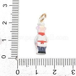 304ステンレススチールエナメルペンダント  動物チャーム  ゴールドカラー  豚のチャーム  20x8x6mm  穴：3.7mm&nbsp;STAS-F358-01G-07