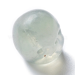 天然の蛍石ビーズ  ハロウィンの頭蓋骨  11~11.5x8.5~9x11~11.5mm  穴：0.9~1mm&nbsp;G-C038-01N