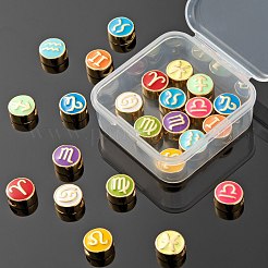 24Pcs 12 Style Brass Enamel Beads&nbsp;KK-LS0001-44