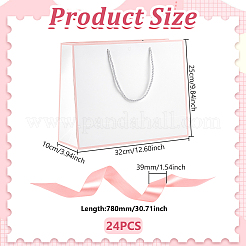 24Pcs Rectangle Paper Gift Storage Handle Bags with Ribbons&nbsp;ABAG-WA0001-23