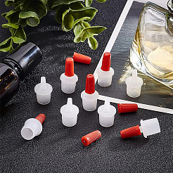 PPプラスチック接着剤ボトル交換用チップキャップ80個  と 80 個の口のヒント  プラスチックスクイズボトル用  ミックスカラー  キャップ：13x20mm  穴：0.9mm  内径：8mm  口先: 14x7mm&nbsp;FIND-BC0003-59