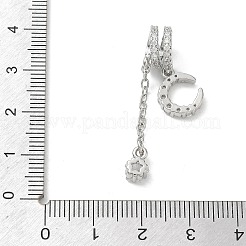Brass Micro Pave Clear Cubic Zirconia Pendants&nbsp;CU-CBA9FFD-02C