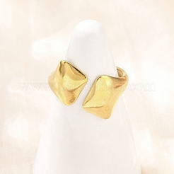 304 Stainless Steel Cuff Open Rings for Women&nbsp;RJEW-A102-10A-G