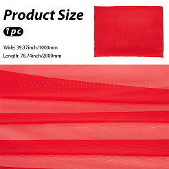 女性用シフォンレースガーゼスカーフ  レッド  2000x1000x0.2mm&nbsp;DIY-WH20007-768B