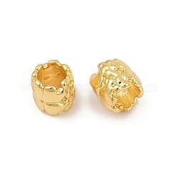 真鍮製スペーサービーズ  クローバー  18KGP本金メッキ  5x5mm  穴：3mm&nbsp;KK-D375-32G-01