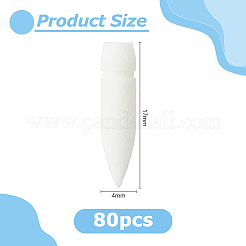 マーカーペン用ナイロン交換用ペン先80個  ホワイト  17x4mm&nbsp;OFST-DC0001-02