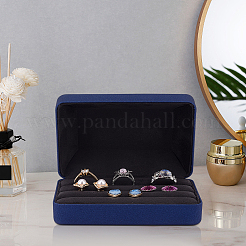 3-Slot Rectangle PU Leather Finger Ring Display Boxes&nbsp;CON-WH0099-10A