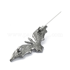合金ガラスラインストーンのブローチ  エナメルピン  ハロウィン用  バット  24.5x69.5x11mm&nbsp;JEWB-R017-11