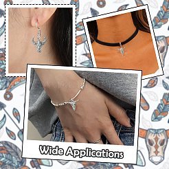 9個9スタイル304ステンレススチールペンダント  牛のチャーム  ステンレス鋼色  19.5~29x19~25x3.5~4.5mm  穴：1~1.8mm  1個/スタイル&nbsp;STAS-CJ0003-47