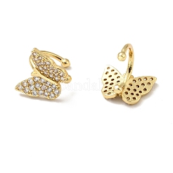 Clear Cubic Zirconia Butterfly Cuff Earrings&nbsp;EJEW-G295-15G