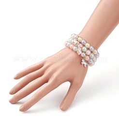 Transparent Acrylic Bead in Bead Stretch Bracelet Sets for Kids&nbsp;BJEW-JB06509