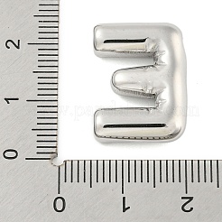 変色しない304ステンレススチールペンダント  バルーンレターチャーム  文字e  20.5x15.5x5mm  穴：2.5x2mm&nbsp;LS-STAS-B071-01P-E