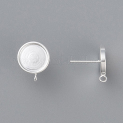 201 Stainless Steel Stud Earring Findings&nbsp;STAS-H410-08S-A