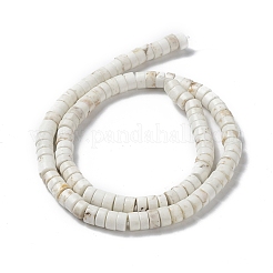天然石ハウライトビーズ連売り  フラットラウンド/ディスク  ヒシビーズ  6x3~3.5mm  穴：1mm  約114個/連  14.65~14.76''（37.2~37.5センチメートル）&nbsp;G-E604-A01-A