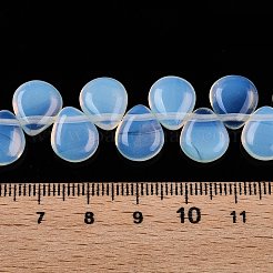 オパールビーズ連売り  ティアドロップ  トップ掘削  12~12.5x10~11x5~5.5mm  穴：1~1.2mm  約33個/連  8.86~10.2''（22.5~25.5センチメートル）&nbsp;G-T138-117