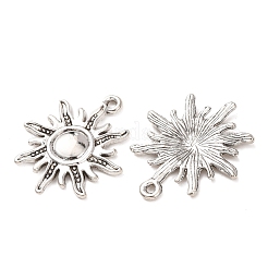合金のチベット風チャーム  太陽のチャーム  アンティークシルバー  26.5x23x2mm  穴：1.8mm  約544個/1000g&nbsp;FIND-C094-23AS