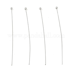 真鍮製Tピン  鉛フリー＆カドミウムフリー＆ニッケルフリー  銀  51x1mm  ヘッド：2mm  18ゲージ&nbsp;KK-H258-09C-S