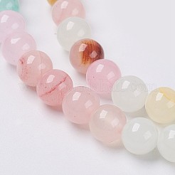 Natural Colorful Green Jade Beads Strands&nbsp;X-G-G757-01-4mm