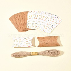 30Pcs 2 Colors Flower Print Paper Pillow Gift Boxes&nbsp;CON-FS0001-13