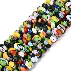 Handmade Millefiori Glass Rondelle Beads&nbsp;LA-N001-04B