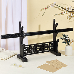 3-Tier MDF Wall Mounted Sword Katana Holder Stands&nbsp;ODIS-WH0030-269B