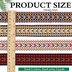 8 Yards 4 Colors Arrow Pattern Polyester Ribbon&nbsp;OCOR-ME0001-32