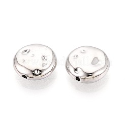 CCBプラスチックビーズ  フラットラウンド  プラチナ  12x4.5mm  穴：1.4mm&nbsp;CCB-N006-56P