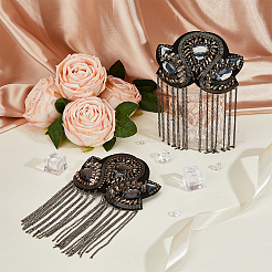 2Pcs Iron & Felt Fashion Tassel Epaulette&nbsp;AJEW-FH0004-04A