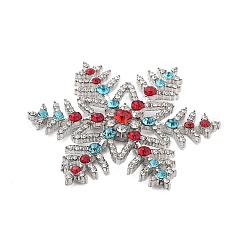 クリスマス 合金 ラインストーン カボション  ゴールドカラー  スノーフレーク  53x47x6mm&nbsp;FIND-U016-03P-01