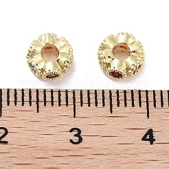 Brass Micro Pave Cubic Zirconia Beads&nbsp;KK-C051-32G-01
