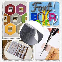 自己粘着性のファブリック  DIYクラフトソーイングアクセサリー用  グレー  30x0.3cm&nbsp;DIY-WH0319-59A