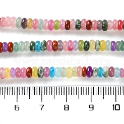 Dyed Natural White Jade & Natural Red Jasper & Synthetic Malachite Beads Strands&nbsp;G-B135-C01-01