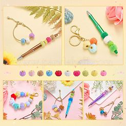 50Pcs 10 Colors Polyester European Beads&nbsp;FIND-SZ0019-29