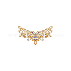 Brass Rhinestone Applique Patch&nbsp;KK-WH0081-78G