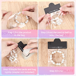 100Pcs Handmade with Love Printed Folding Paper Card Header&nbsp;CDIS-SP0001-32