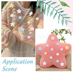 50Pcs 10 Colors Single Face Wool Fibre Cabochons&nbsp;FIND-SC0020-32