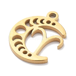 Real 18K Gold Plated 304 Stainless Steel Pendants&nbsp;STAS-R003-02G-06