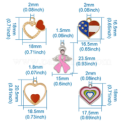 Alloy Enamel Pendants&nbsp;PALLOY-TA0001-14