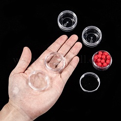 プラスチックビーズ収納ケース  シードビーズ容器  ラウンド  直径約3.9 CM  高さ2.2センチ  容量：10ml（0.34液量オンス）&nbsp;X-C076Y