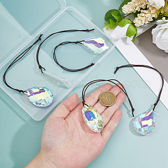 5Pcs Glass Hanging Suncatchers&nbsp;HJEW-FH00193