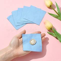 15Pcs Faux Suede Fabric Square Silver Polishing Cloth&nbsp;AJEW-FS0001-46