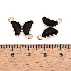 合金ガラスチャーム  カドミウムフリー＆鉛フリー  蝶  ミックスカラー  13x16.5x4mm  穴：1.6mm&nbsp;PALLOY-N176-59KCG